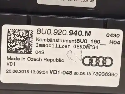 Автозапчастина б/у панель інструментів для audi q3 (8ug) sport edition посилання на oem iam 8u0920940m  