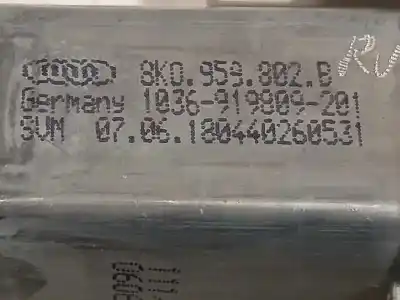 Second-hand car spare part passenger side right window regulator for audi q3 (8ug) sport edition oem iam references 8u0837462 8k0959802b 