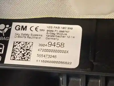 Автозапчасти б/у комплект подушки безопасности за opel astra k (b16) 1.6 cdti (68) ссылки oem iam 39085189 39042463 39132816