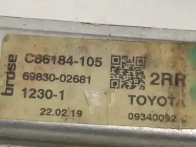 Second-hand car spare part rear right window regulator for toyota corolla (e21) hybrid active oem iam references 6983002681 8570102090 