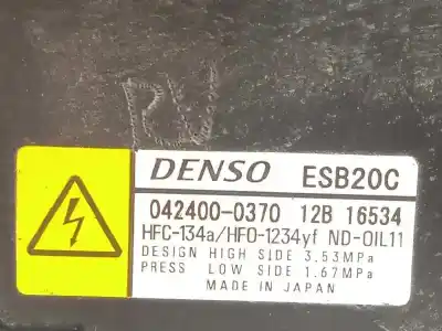 Second-hand car spare part air conditioning compressor for toyota corolla (e21) hybrid active oem iam references 0424000370 esb20c 8837047092
