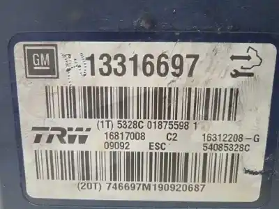 Gebrauchtes Autoersatzteil abs zum opel insignia berlina cosmo oem-iam-referenzen 13316697 16817008 16312208g