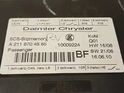 Автозапчасти б/у электронный модуль за mercedes-benz clase m (w164) ml 300 cdi 4-matic (164.121) ссылки oem iam a2118704885 2118704885 