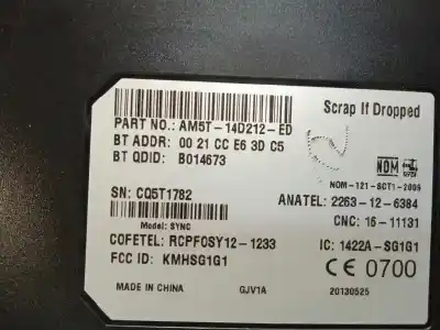 Автозапчастина б/у електронний модуль для ford c-max (ceu) 1.0 ecoboost cat посилання на oem iam am5t14d212ed  2016484