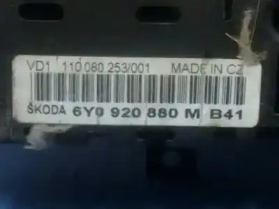 Recambio de automóvil de segunda mano de cuadro instrumentos para skoda fabia (6y2/6y3) 1.2 12v referencias oem iam 6y092088m  