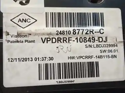 Peça sobressalente para automóvel em segunda mão quadrante por renault captur 1.3 tce referências oem iam 248108772r  