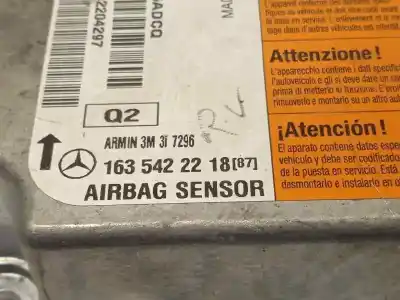 Автозапчастина б/у блок управління подушками безпеки для mercedes-benz clase m (w163) 270 cdi (163.113) посилання на oem iam 1635422218 a1635422218 