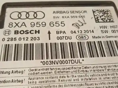 Recambio de automóvil de segunda mano de centralita airbag para audi a1 sportback (8xa, 8xf) 1.4 tdi referencias oem iam 8xa959655 0285012203 