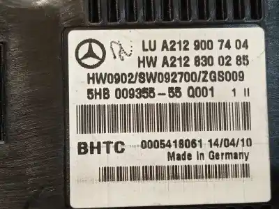 Автозапчасти б/у климат-контроль за mercedes-benz clase e (w212) familiar 1.8 cgi cat ссылки oem iam a2129007404 5hb00935555 2129007404