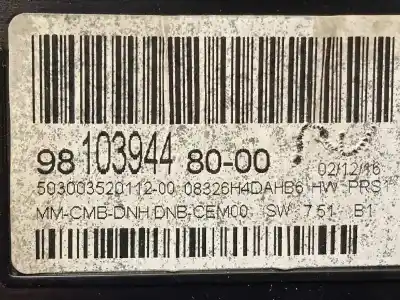 Recambio de automóvil de segunda mano de cuadro instrumentos para peugeot 3008 allure referencias oem iam 9810394480  