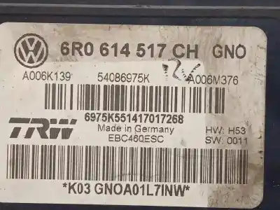 Second-hand car spare part abs for skoda rapid active oem iam references 6r0614517ch 54086975k a006k139