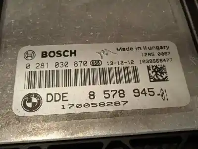 Автозапчастина б/у ебу контролер двигуна для bmw serie 1 lim. (f20) 116d посилання на oem iam 8578945 0281030870 