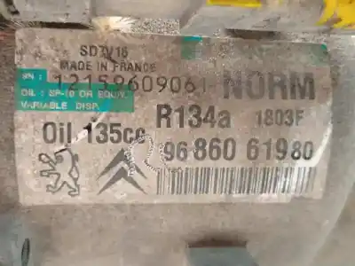 Автозапчасти б/у компрессор кондиционера воздуха за fiat scudo autobús (270_, 272_) 2.0 d multijet ссылки oem iam 9686061980  