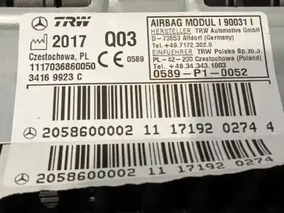 Автозапчасти б/у комплект подушки безопасности за mercedes-benz clase c cabrio (bm 205) (6.2016->) c 200 (205.442) ссылки oem iam a20568000879j38 a00086028009116 