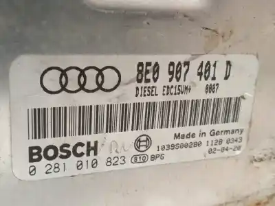 Second-hand car spare part ecu engine control for audi a4 berlina (8e) 2.5 v6 24v tdi oem iam references 8e0907401d 0281010823 