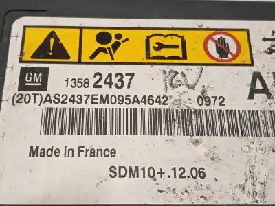 Автозапчасти б/у блок управления подушками безопасности за opel meriva b 1.4 16v cat (a 14 xer / ldd) ссылки oem iam 13582437  