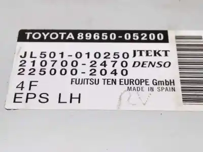 Second-hand car spare part steering control unit for toyota avensis cross sport (t27) 1.8 16v cat oem iam references 8965005200 jl501010250 2107002470