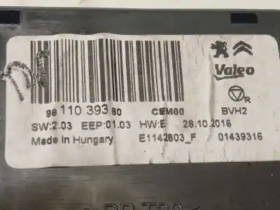 Автозапчастина б/у електронний модуль для citroen c3 2 1.6 bluehdi 75ch manual посилання на oem iam 9811039380  