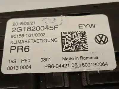 Recambio de automóvil de segunda mano de mando calefaccion / aire acondicionado para volkswagen polo 1.0 tsi referencias oem iam 2g1820045f 2g1820045feyw 