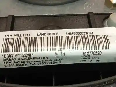Автозапчастина б/у передня ліва подушка безопасности для land rover range rover (lm) 3.0 td6 посилання на oem iam ehm500062wqj 6h42043c88ea8wqj 