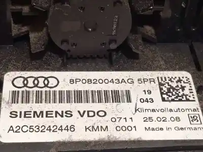 Recambio de automóvil de segunda mano de mando climatizador para audi a3 (8p) 2.0 tdi ambiente referencias oem iam 8p0820043ag 8p0820043ag5pr 