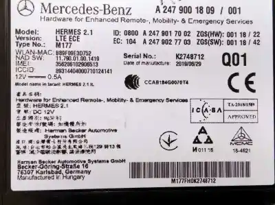 Gebrauchtes Autoersatzteil elektronisches modul zum mercedes-benz clase b (w247) b 200 d (247.012) oem-iam-referenzen a2479001809 2479001809 