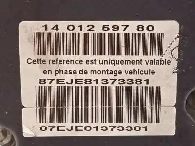 Second-hand car spare part abs for fiat scudo autobús (270_, 272_) 2.0 d multijet oem iam references 1401109880 0265232065 1401259780