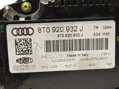 Second-hand car spare part dashboard for audi a5 sportback (8t) 2.0 tdi (140kw) oem iam references 8t0920932j 503002551131 