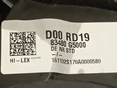 Recambio de automóvil de segunda mano de elevalunas trasero derecho para kia niro i (de) 1.6 gdi hybrid referencias oem iam 83480g5000 83460g5000 83481g5000