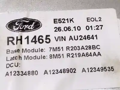 Second-hand car spare part passenger side right window regulator for ford c-max (cb3) * oem iam references 8m51r219a64aa 7m51r203a28bc wr12638