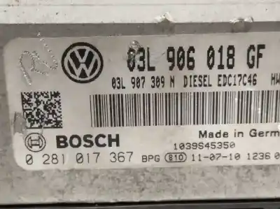 Автозапчасти б/у блок управления двигателем за volkswagen scirocco iii (137, 138) 2.0 tdi ссылки oem iam 03l906018gf 0281017367 