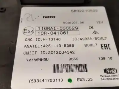 Gebrauchtes Autoersatzteil relais sicherungskasten multifunktionsrelais zum iveco daily 35-150 oem-iam-referenzen 5802210502 116rai000029 