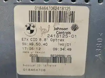 Recambio de automóvil de segunda mano de pantalla multifuncion para bmw x6 (e71) 5.0i referencias oem iam 9232896 2418125 65509232896