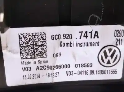 Автозапчасти б/у приборная доска за volkswagen polo (6c1) 1.4 tdi ссылки oem iam 6c0920741a a2c90266000 