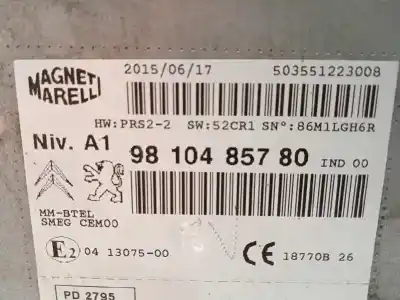 Peça sobressalente para automóvel em segunda mão módulo / sistema de navegação gps por citroen c4 picasso 1.6 blue-hdi fap referências oem iam 9810485780  
