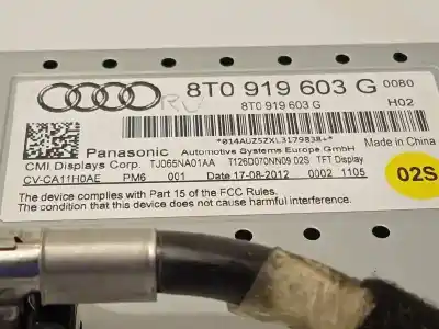 Recambio de automóvil de segunda mano de pantalla multifuncion para audi a5 sportback (8t) 2.0 tdi (130kw) referencias oem iam 8t0919603g  