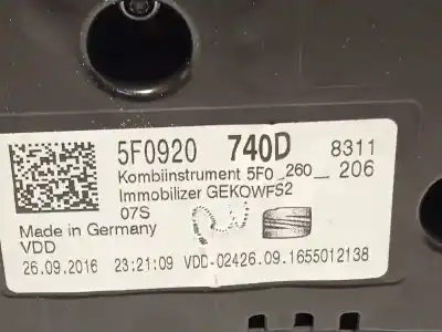 Автозапчастина б/у панель інструментів для seat ateca (kh7) style посилання на oem iam 5f0920740d  