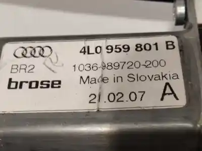 Автозапчастина б/у регулятор вікна передній лівий для audi q7 (4l) 3.0 tdi посилання на oem iam 4l0837461a 4l0959801b 