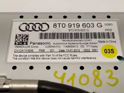 İkinci el araba yedek parçası çok fonksiyonlu ekran için audi a4 berlina (8w2) 2.0 16v tdi oem iam referansları 8t0919603g  