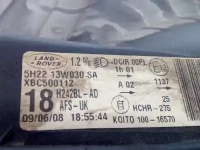 Автозапчастина б/у ліва фара для land rover discovery v6 td s посилання на oem iam 5h2213w030sa  xbc500112