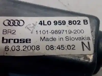 Автозапчасти б/у регулятор стекла переднего правого за audi q7 (4l) v6 3.0 tdi (176kw) clean diesel ambiente ссылки oem iam 4l0837462a 4l0959802b 