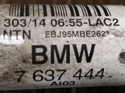 Автозапчастина б/у трансмісія задня права для bmw serie 4 gran coupe (f36) 2.0 посилання на oem iam 7637444 33207637444 ebj95mbe262