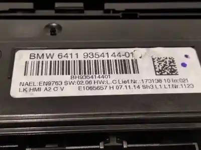 Recambio de automóvil de segunda mano de mando climatizador para bmw serie 4 gran coupe (f36) 2.0 referencias oem iam 64119354144 bh935414401 61319348827