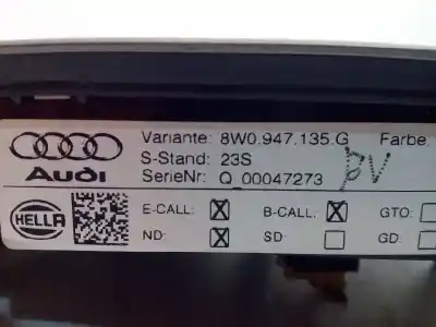 Автозапчастина б/у внутрішне світло для audi a4 berlina (8w2) 2.0 16v tfsi посилання на oem iam 8w0947135g  