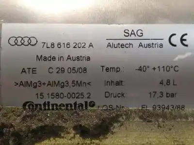 Автозапчасти б/у аккумулятор пневматической подвески за audi q7 (4l) v6 3.0 tdi (176kw) clean diesel ambiente ссылки oem iam 7l8616202a  