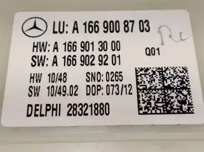 Автозапчасти б/у блок реле/предохранителей за mercedes-benz clase m (w166) 2.1 cdi cat ссылки oem iam a1669008703 28321880 