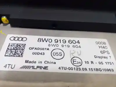 Автозапчасти б/у многофункциональный дисплей за audi a4 berlina (8w2) 2.0 16v tfsi ссылки oem iam 8w0919604  