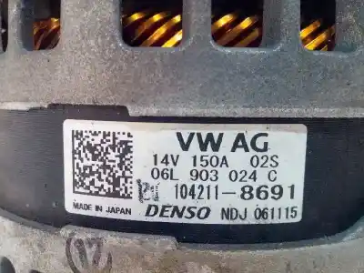 Автозапчастина б/у генератор для audi a4 berlina (8w2) 2.0 16v tfsi посилання на oem iam 06l903024c 1042118691 