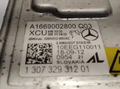 Recambio de automóvil de segunda mano de centralita faros xenon para mercedes clase c (w204) coupe 2.1 cdi cat referencias oem iam a1669002800 1669002800 