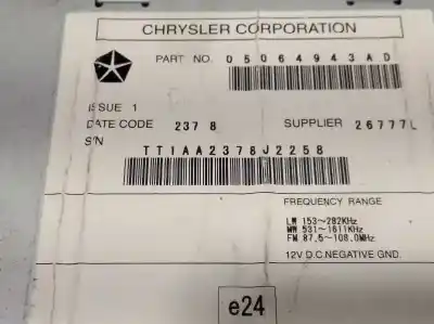 Автозапчастина б/у аудіо система / радіо cd для jeep patriot * посилання на oem iam 05064943ad  